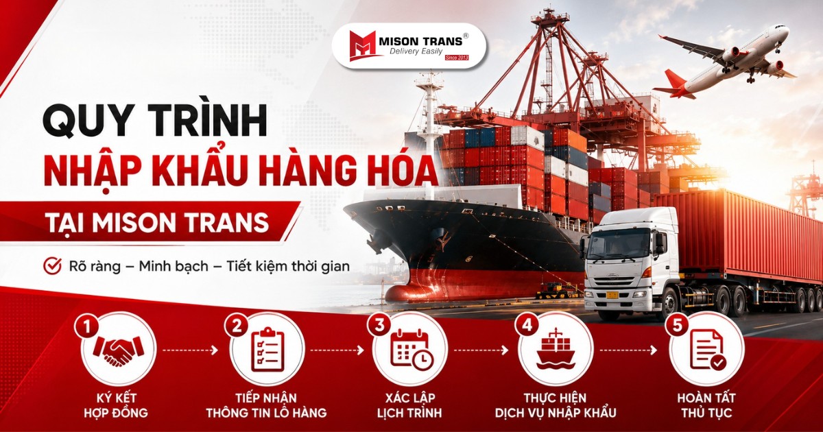 Quy trình sử dụng dịch vụ nhập khẩu tại Mison Trans