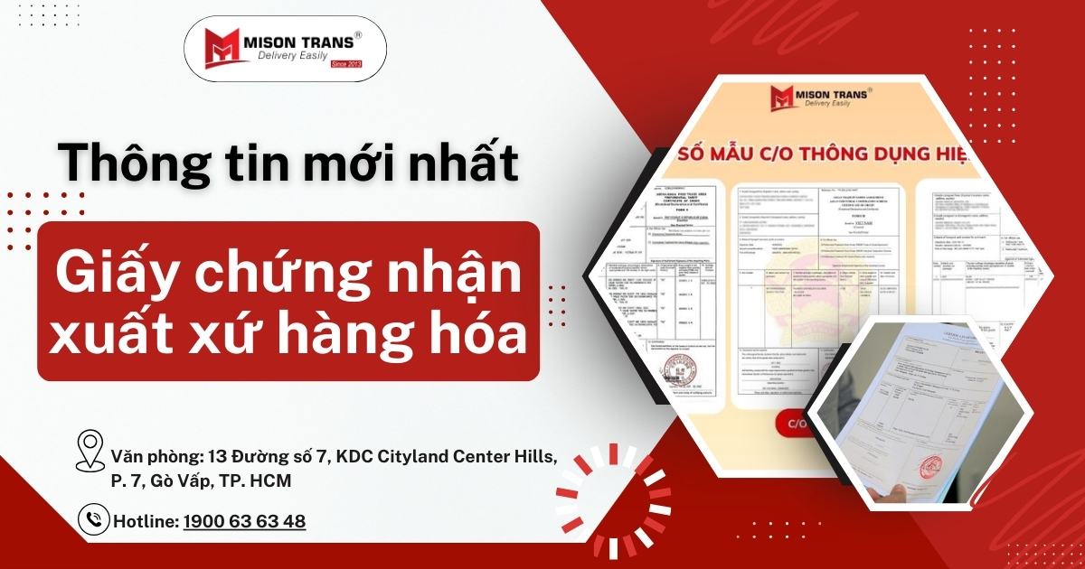 Giấy chứng nhận xuất xứ hàng hóa