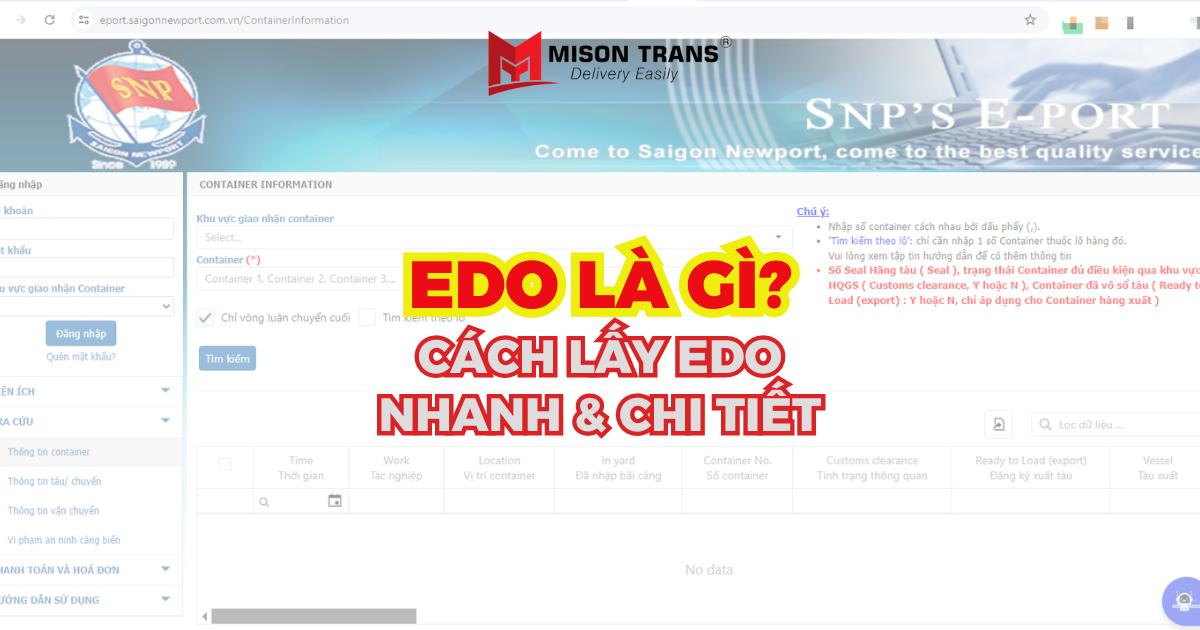 Lệnh giao hàng điện tử EDO là gì?