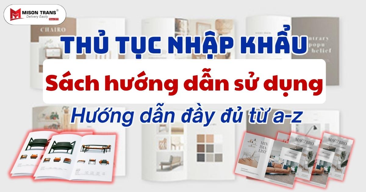 Thủ Tục nhập khẩu Sách hướng dẫn sử dụng
