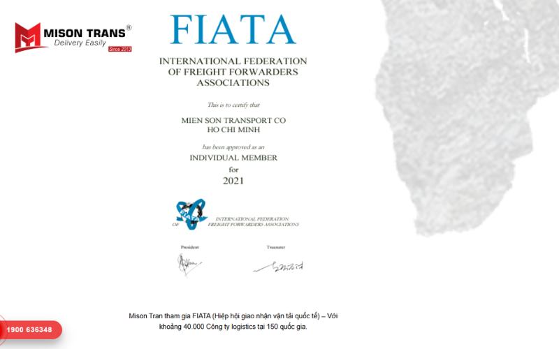 Mison Trans – Thành viên chính thức của FIATA từ năm 2021