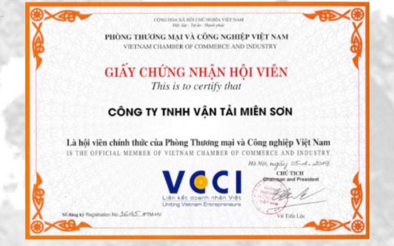 Mison Trans – Thành viên chính thức của VCCI từ tháng 3_2019