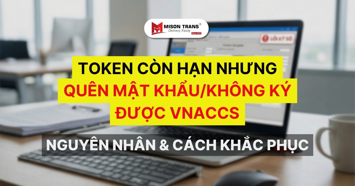 Token còn hạn nhưng quên mật khẩu - không ký được VNACCS