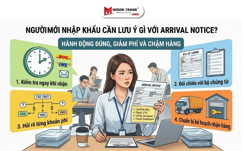 Người mới nhập khẩu cần lưu ý gì với Arrival Notice?