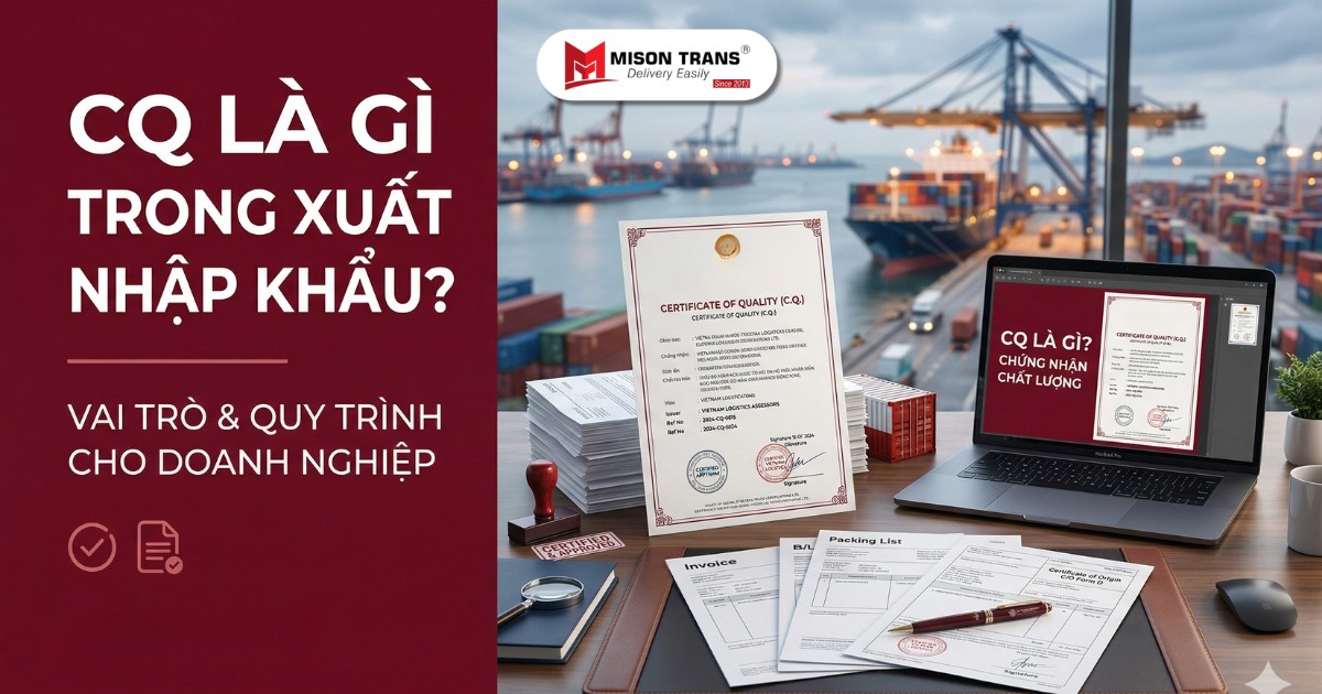 CQ là gì trong xuất nhập khẩu hàng hóa và vai trò của chứng từ CQ trong bộ hồ sơ nhập khẩu