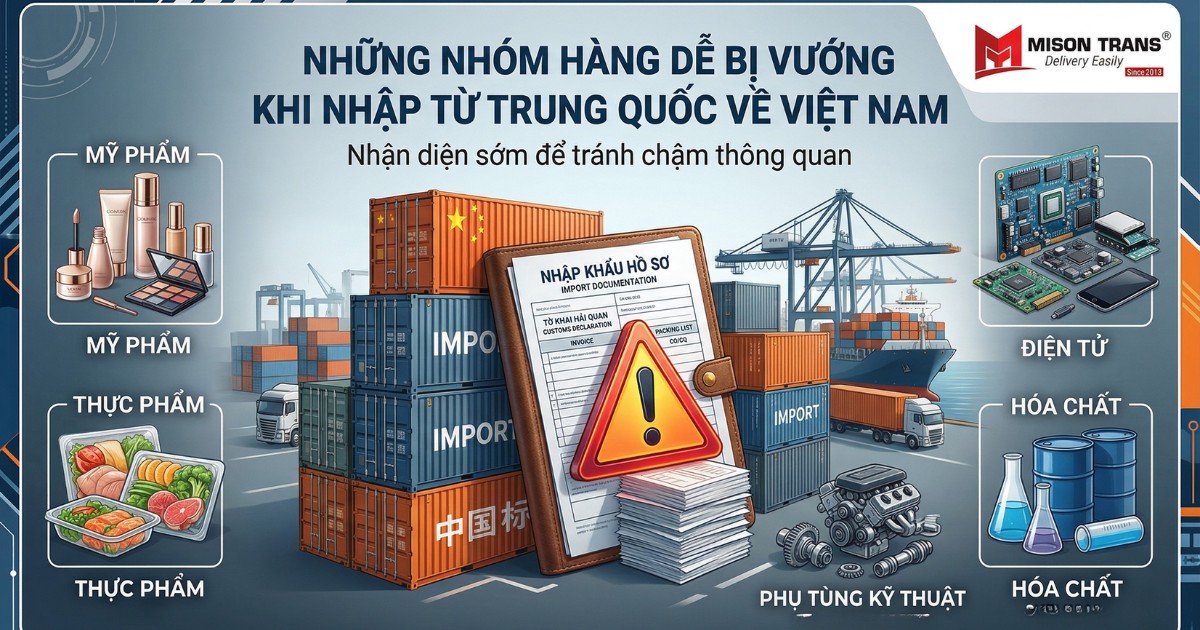 Những nhóm hàng dễ bị vướng khi nhập từ Trung Quốc