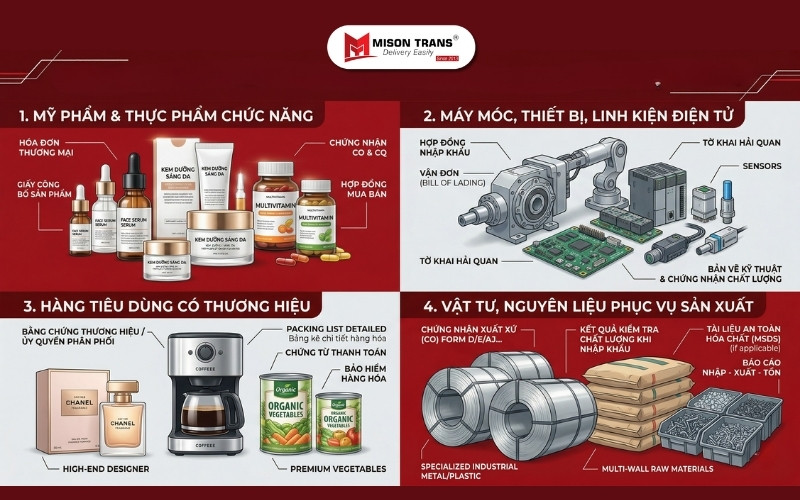 Các nhóm hàng nhập khẩu cần đặc biệt chú ý hồ sơ nguồn gốc xuất xứ