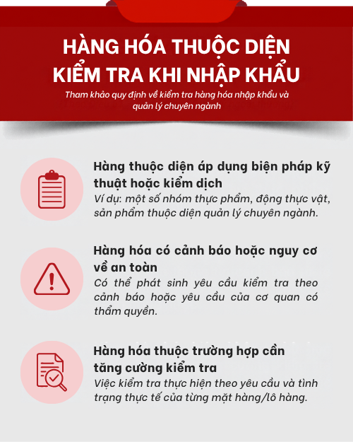 HÀNG HÓA THUỘC DIỆN KIỂM TRA KHI NHẬP KHẨU