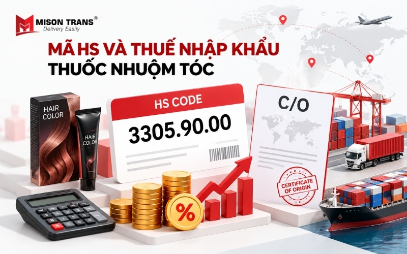 Mã HS và thuế nhập khẩu thuốc nhuộm tóc
